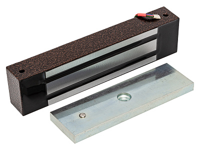 ML-400KB-2 с уголком, цвет коричневый, Электромагнитный замок ACCORDTEC, 400 кг, накладной