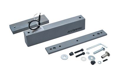 ML-180K с планкой, цвет Серебряный Металлик, Электромагнитный замок ACCORDTEC, 200 кг, накладной