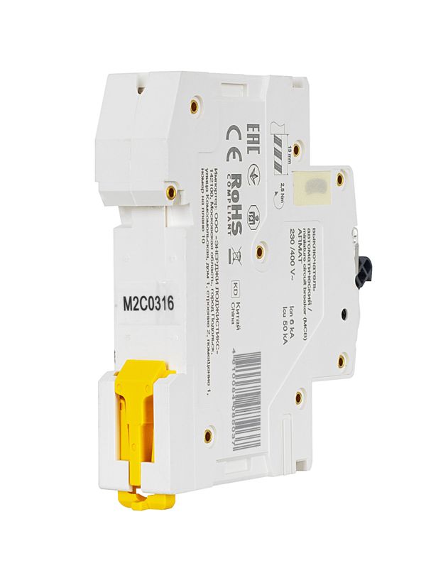 Выключатель автоматический модульный 1п C 2А M06N — изображение 3