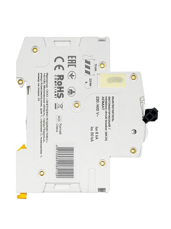 Выключатель автоматический модульный 1п C 6А M06N — изображение 3