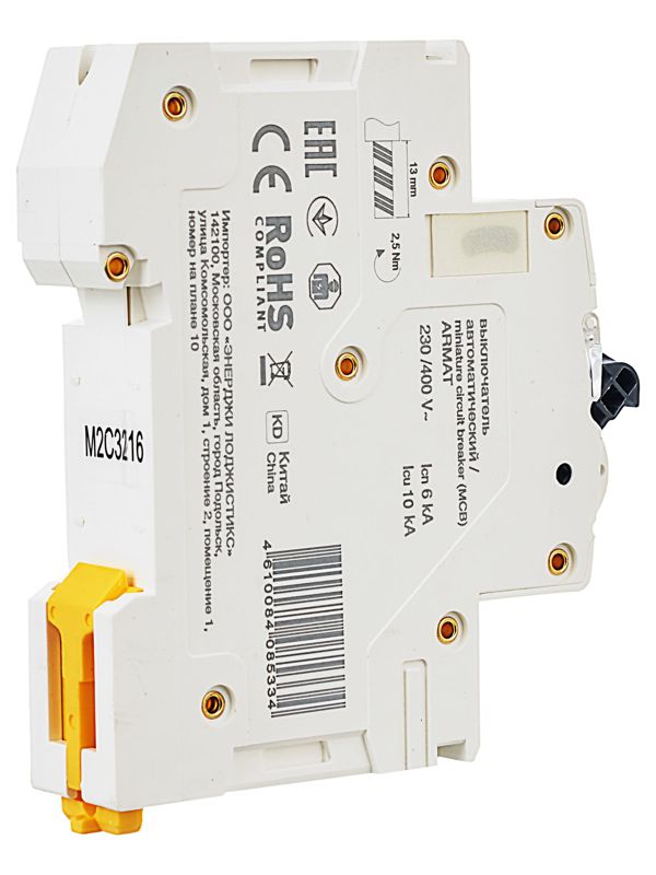 Выключатель автоматический модульный 1п C 32А M06N — изображение 3