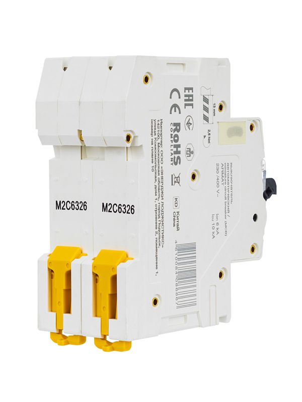 Выключатель автоматический модульный 2п C 63А M06N — изображение 3