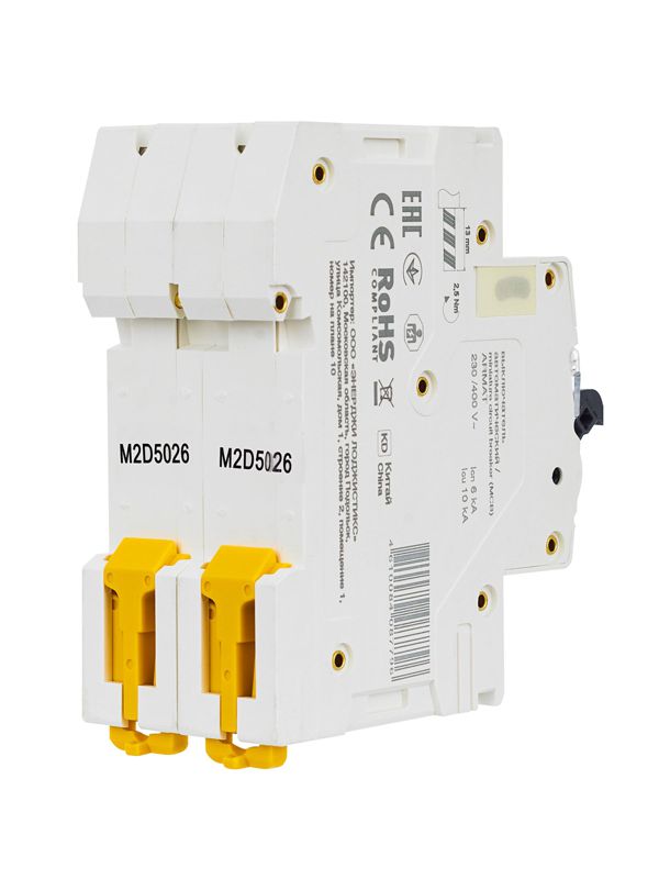 Выключатель автоматический модульный 2п D 50А M06N — изображение 3