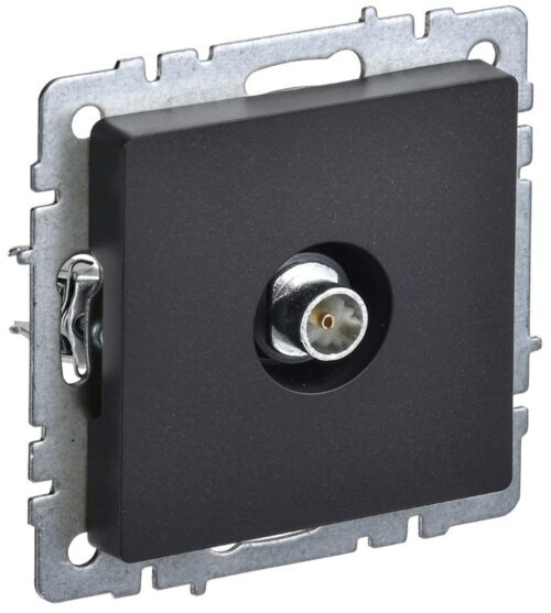Розетка телевизионная оконечная TV СП Brite РТВ11-0-БрЧ механизм черн
