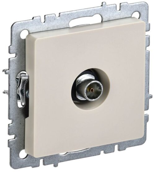 Розетка телевизионная оконечная TV СП Brite РТВ11-0-БрКр механизм беж