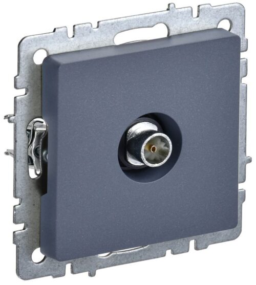 Розетка телевизионная оконечная TV СП Brite РТВ11-0-БрМ механизм маренго