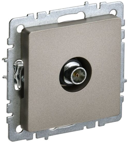 Розетка телевизионная оконечная TV СП Brite РТВ11-0-БрШ механизм шампань