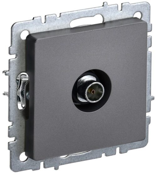 Розетка телевизионная оконечная TV СП Brite РТВ11-0-БрС механизм сталь