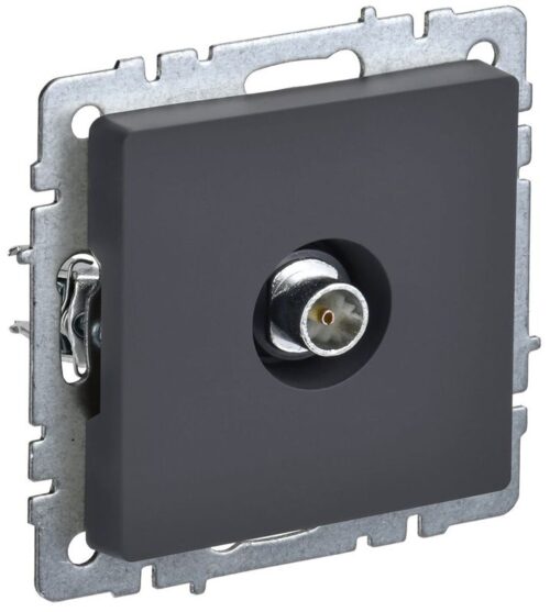 Розетка телевизионная оконечная TV СП Brite РТВ11-0-БрГ механизм графит