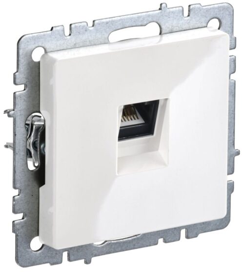 Розетка компьютерная СП RJ45 кат.5E BRITE РК10-БрБ механизм бел