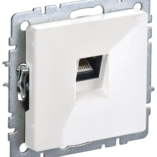 Розетка компьютерная СП RJ45 кат.5E BRITE РК10-БрБ механизм бел