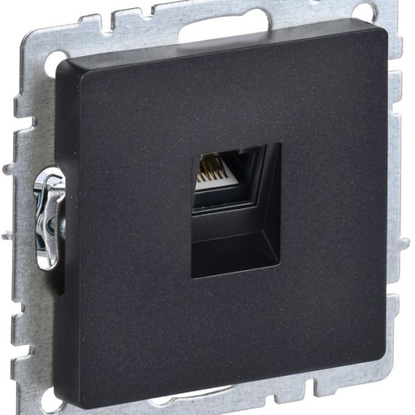 Розетка компьютерная СП RJ45 кат.5E BRITE РК10-БрЧ механизм черн