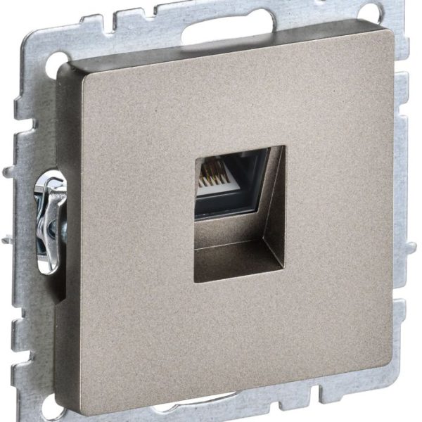 Розетка компьютерная СП RJ45 кат.5E BRITE РК10-БрШ механизм шампань