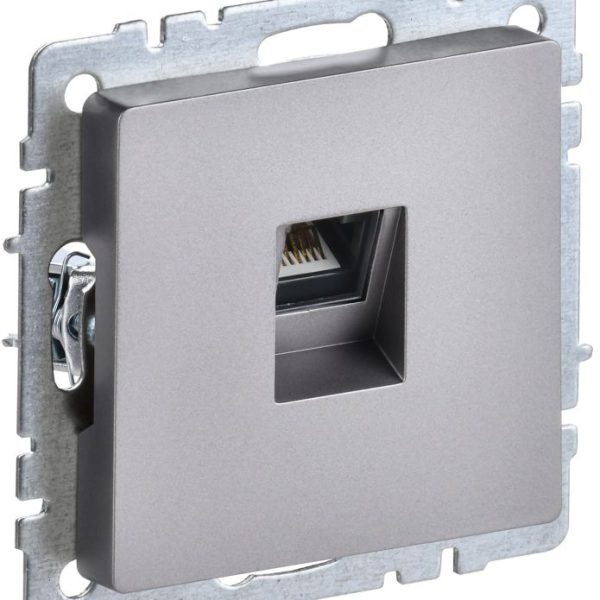 Розетка компьютерная СП RJ45 кат.5E BRITE РК10-БрС механизм сталь