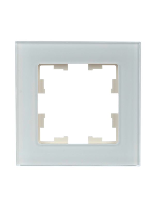 Рамка 1-м BRITE РУ-1-2-БрБ стекло бел — изображение 2