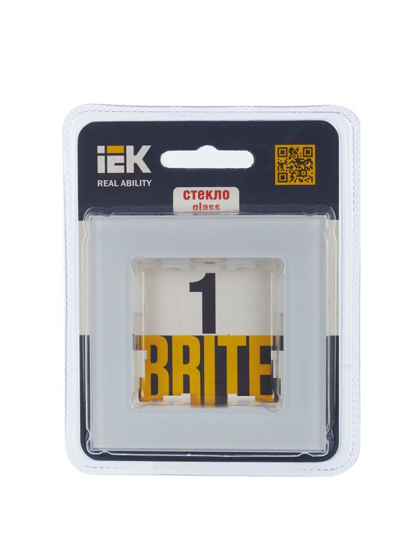 Рамка 1-м BRITE РУ-1-2-БрБ стекло бел — изображение 5