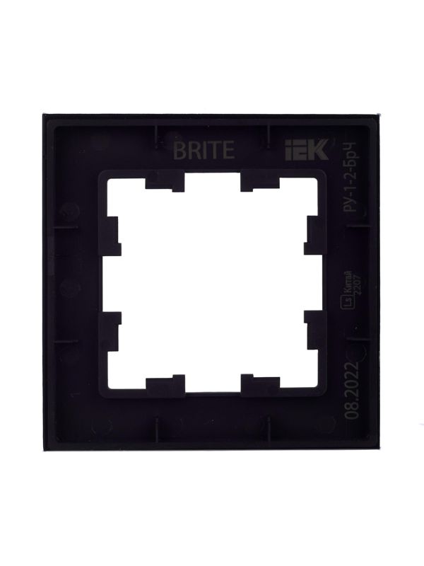 Рамка 1-м BRITE РУ-1-2-БрЧ стекло черн — изображение 4