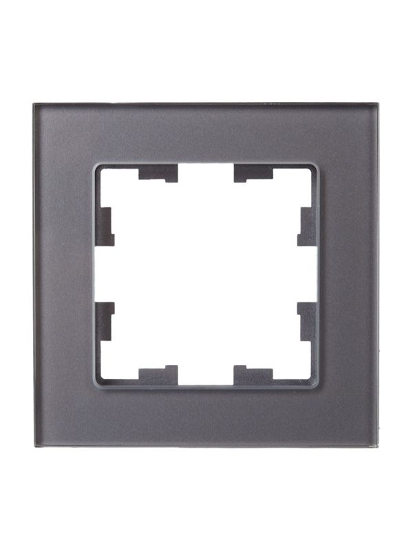 Рамка 1-м BRITE РУ-1-2-БрСе стекло сер — изображение 2