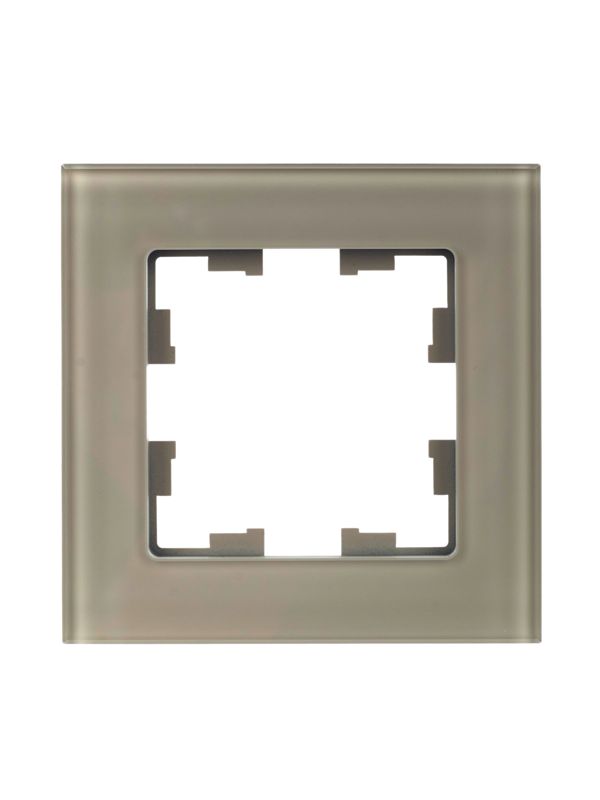 Рамка 1-м BRITE РУ-1-2-БрД стекло дым — изображение 2