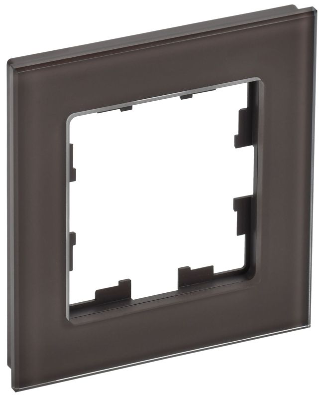 Рамка 1-м BRITE РУ-1-2-БрТБ стекло темн. бронза