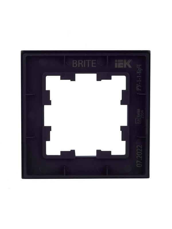 Рамка 1-м BRITE РУ-1-1-БрЧ металл черн — изображение 4