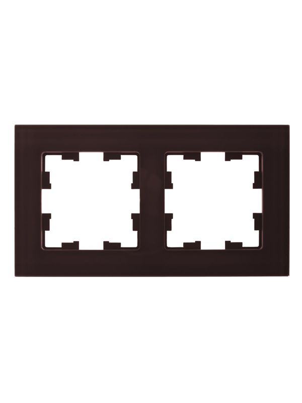 Рамка 2-м BRITE РУ-2-2-БрТБ стекло темн. бронза — изображение 2