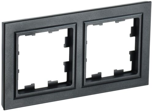 Рамка 2-м BRITE РУ-2-БрЧ черн