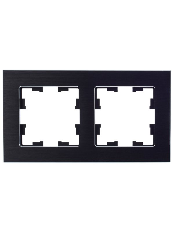 Рамка 2-м BRITE РУ-2-1-БрЧ металл черн — изображение 2