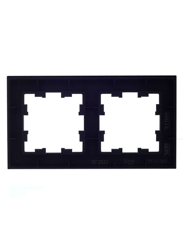 Рамка 2-м BRITE РУ-2-1-БрЧ металл черн — изображение 4