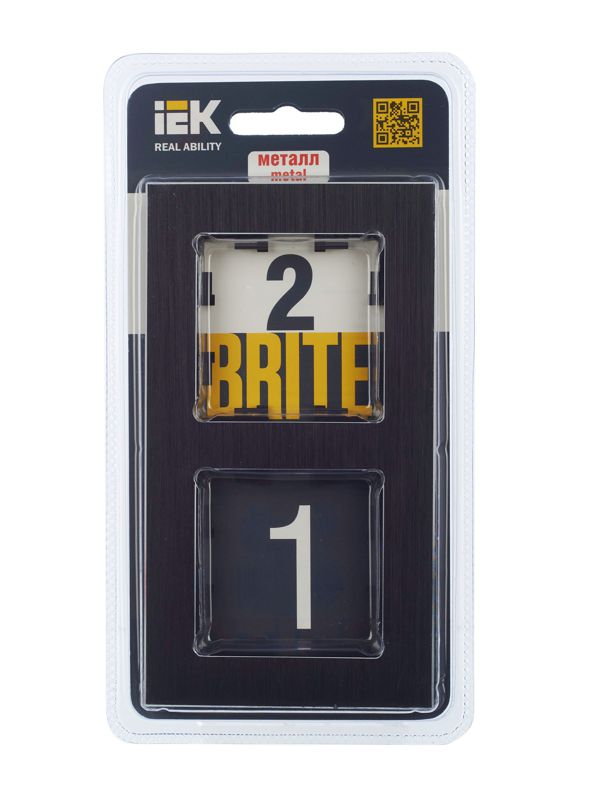 Рамка 2-м BRITE РУ-2-1-БрЧ металл черн — изображение 5