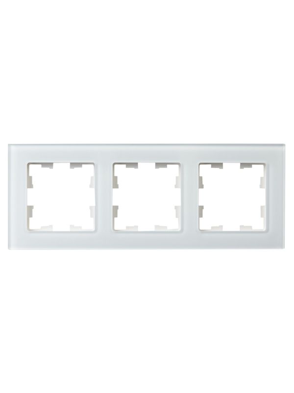 Рамка 3-м BRITE РУ-3-2-БрБ стекло бел — изображение 2