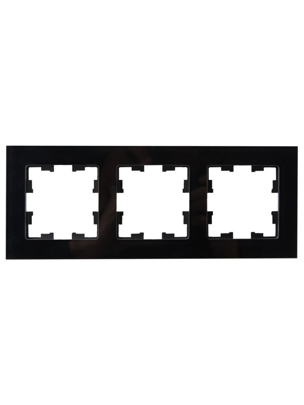 Рамка 3-м BRITE РУ-3-2-БрЧ стекло черн — изображение 2
