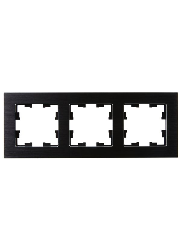 Рамка 3-м BRITE РУ-3-1-БрЧ металл черн — изображение 2