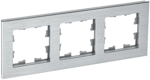 Рамка 3-м BRITE РУ-3-1-БрА металл алюм