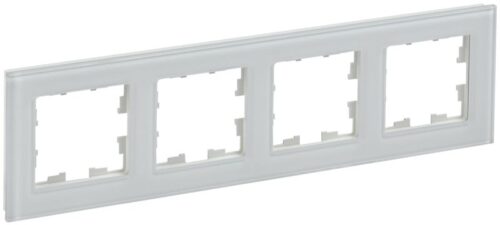 Рамка 4-м BRITE РУ-4-2-БрБ стекло бел