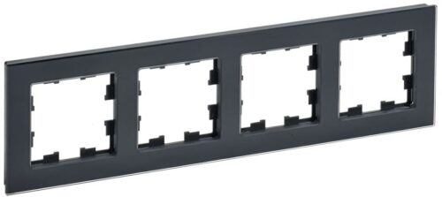 Рамка 4-м BRITE РУ-4-2-БрЧ стекло черн