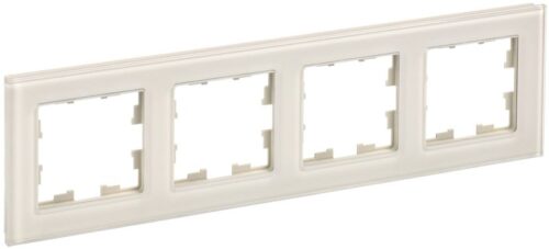 Рамка 4-м BRITE РУ-4-2-БрВа стекло ванильн