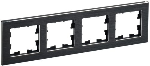 Рамка 4-м BRITE РУ-4-1-БрЧ металл черн