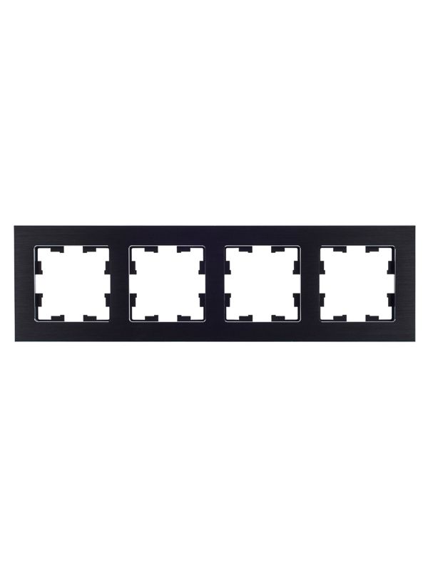 Рамка 4-м BRITE РУ-4-1-БрЧ металл черн — изображение 2