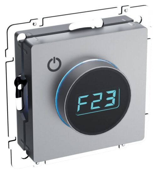 Термостат электронный с индик. BRITE СП IP20 ТС10-1-БрС механизм сталь