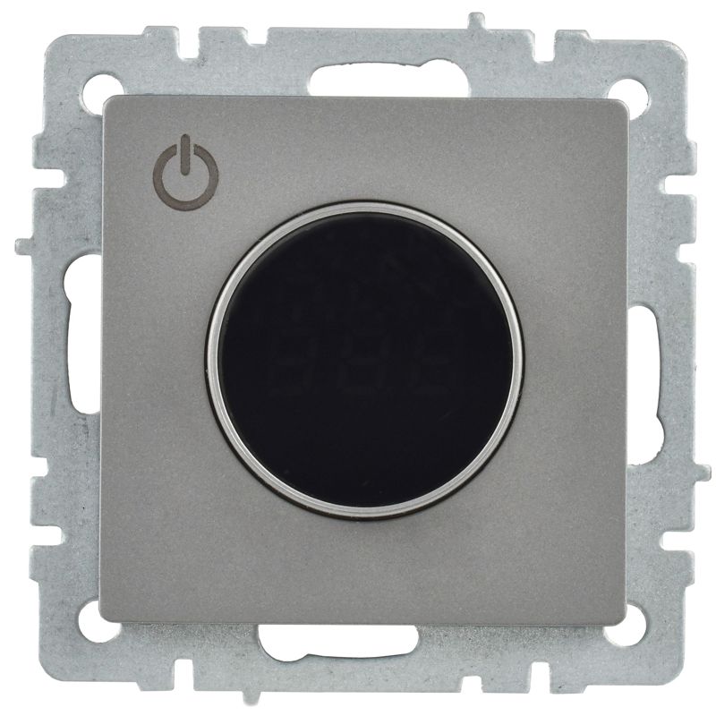 Термостат электронный с индик. BRITE СП IP20 ТС10-1-БрС механизм сталь — изображение 2