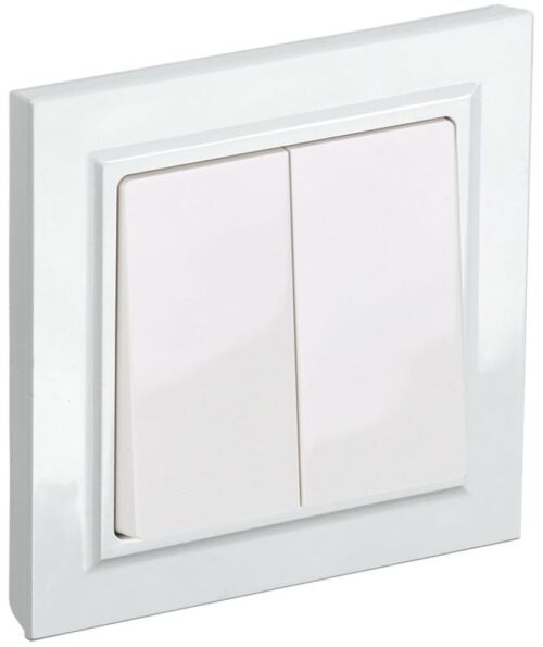 Выключатель 2-кл. СП BRITE ВСР10-2-0-БрБ 10А в сборе бел
