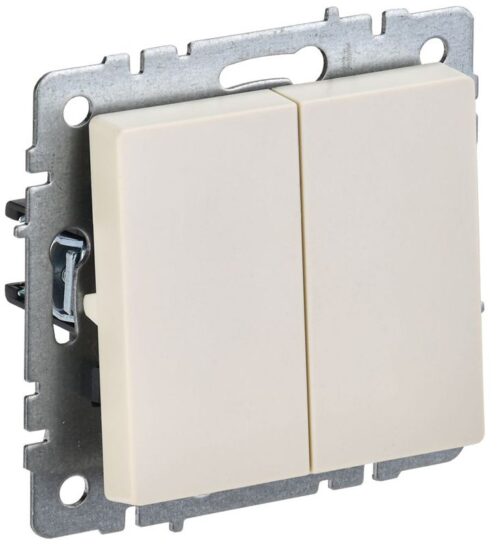 Выключатель 2-кл. СП BRITE ВС10-2-0-БрКр 10А механизм беж