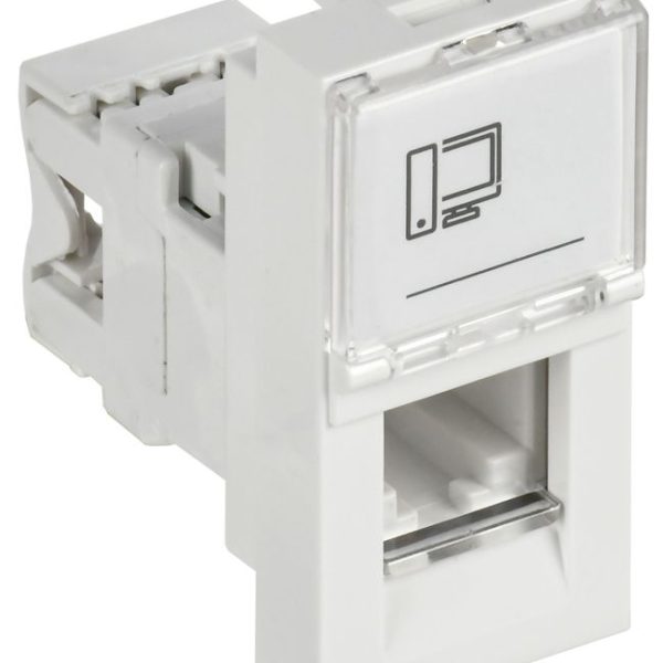 Розетка компьютерная 1-м 1мод. RJ45 кат.5E UTP механизм