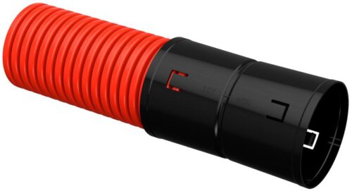 Труба гофрированная двустенная ПНД гибкая d110мм с муфтой красн