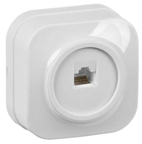 Розетка компьютерная 1-м ОП Glory РК10-ХБ бел