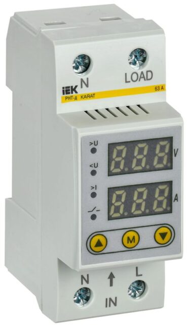 Реле напряжения и тока РНТ-д 1ф 36мм 63А