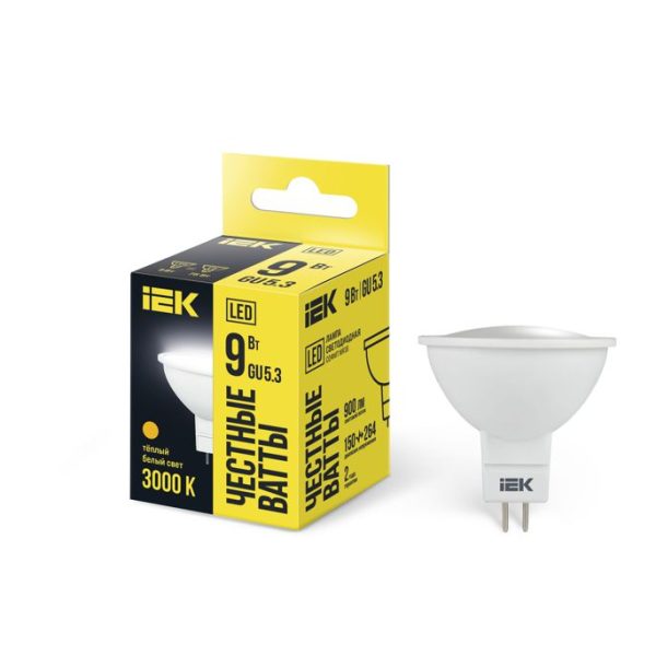 Лампа светодиодная MR16 софит 9Вт 230В 3000К GU5.3