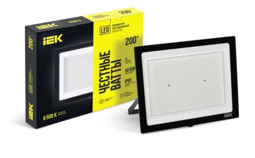 Прожектор светодиодный СДО 06-200 6500К IP65 черн
