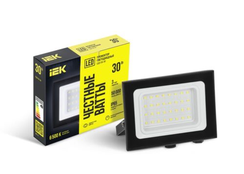Прожектор светодиодный СДО 06-30 6500К IP65 черн
